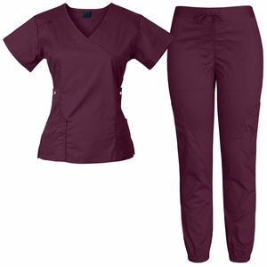 Conjunto de Uniformes Médicos Unisex con Cuello Alto |   Uniforme de Poliéster y Elastano que Absorbe la Humedad |   OEM y Marca Privada Disponibles - Product Image 2