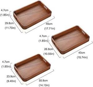 Assiette à dessert ronde de 7,5 pouces en bois massif gravé, écologique, moderne et luxueuse, plateau à collation pour les fêtes, service de fruits secs - Product Image 3