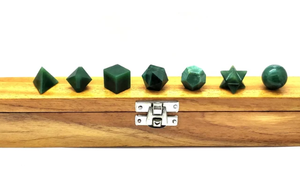 ส่งออกคุณภาพสีเขียว Aventurine Platonic 7ชิ้นศักดิ์สิทธิ์เรขาคณิตชุดสำหรับการรักษาในราคาขายส่งสำหรับผู้จัดจำหน่ายจากอินเดีย - Product Image 6