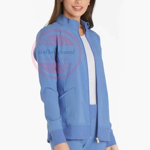 Veste de gommage uniforme d'hôpital médical Zip Front Nursing Scrub Jackets - Product Image 3