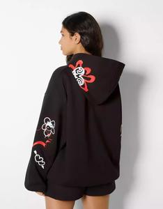 เสื้อฮู้ดซิปแบบฟลีซเรียบๆ สกรีนลายได้ทั่วตัว ซิปแบบเต็มตัว - Product Image 2