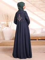 Usine élégante décontractée femmes robes Abayas pour femmes musulman imprimé dentelle bande ceinturée caftan Ramandan fête Abayas