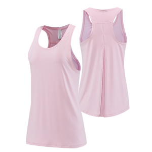 U-Neck Racer-Back Tank <b>Top</b> Ladies Streetwear Lightweight Workout Tank <b>Top</b> Quick Dry Singlet <b>Vest</b> <b>Women</b> - Product Image 4