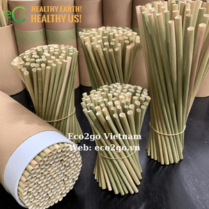 Eco2go Vente en gros d'usine Paille d'herbe biodégradable écologique jetable pour le magasin de boissons/Pailles jetables du Vietnam - Product Image 6