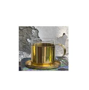 Posavasos de vidrio y taza de latón de buen diseño, accesorios de cocina, posavasos de latón dorado de alta calidad - Product Image 5