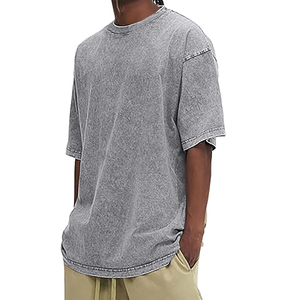 Wash Oversize T-shirt Acid Wash Oversize T-shirt Vintage Srtreetwear Blank - Product Image 4