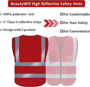 Manufacturer Wholesale Best Orange Green Black LED <b>Lights</b> Vest High Visibility Jacket Engineer Safety <b>Reflector</b> Work Wear - Product Image 5