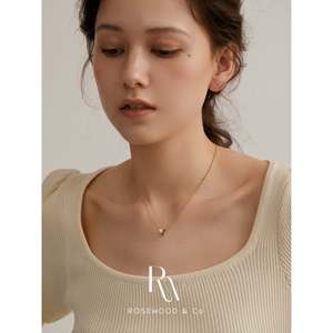 Collana con Pendente a Diamante Verde, Delicata Collana con Gemma in Zirconia Cubica Anti-ossidazione, Collana con Pendente alla Moda - Product Image 1