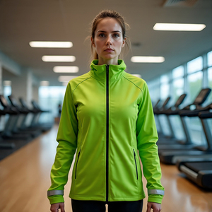 Chaquetas de entrenamiento con cuello levantado para mujer, entrenamiento atlético, ejercicio para correr, chaqueta deportiva, abrigos de entrenamiento con cremallera completa para mujer - Product Image 4