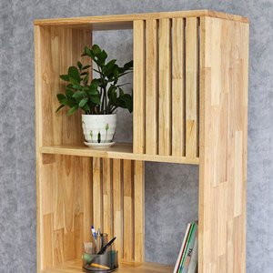 Étagère à livres moderne à 4 niveaux en bois et simili cuir, gain de place, KS68222 - Product Image 6