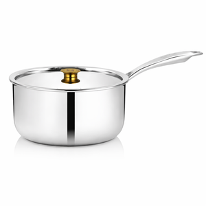 Cacerola de cocina Triply Premium de alta calidad con tapa de acero inoxidable Cacerola triple resistente para cocinas - Product Image 1