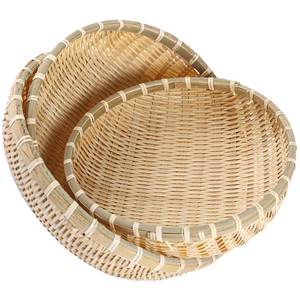 Contenedor de frutas de decoración de cocina de gran tamaño, cesta de frutas profunda, diseño recién llegado para almacenamiento de frutas, uso de cesta de madera de bambú - Product Image 3