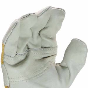 Guantes de cuero de grano completo para equipos de construcción, proyectos de bricolaje y seguridad de herramientas eléctricas. Flexible y duradero. - Product Image 2