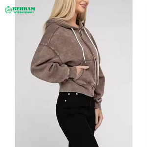 Sweat à capuche unisexe personnalisé avec fermeture éclair, OEM, manches longues, 100% coton molletonné, French Terry, respirant, séchage rapide, tailles américaines pour l'hiver - Product Image 4