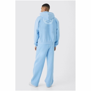 เสื้อมีฮู้ดแบบสวมศีรษะโอเวอร์ไซส์ของผู้ชายผ้าฝ้าย100% ผลแบบวินเทจ3D ลำลองปล่อยไหล่ลูกปัดฟอกสีพื้นสำหรับฤดูหนาว - Product Image 6