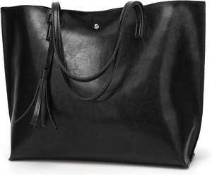 Sac fourre-tout moderne en similicuir imperméable pour femmes avec broderie et design spacieux pour le stockage quotidien Fabriqué au Pakistan - Product Image 1