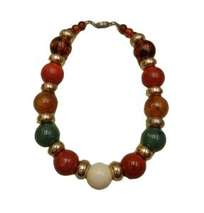 Collar de resina de estilo tradicional, joyería, cuentas de piedra - Product Image 1