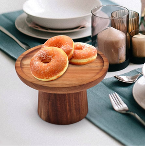 Manufacturer's Acacia <b>Wood</b> <b>Cake</b> <b>Stand</b> Elegant Dessert Table Display <b>Stand</b> for Home Kitchen Serving Platter <b>Stand</b> - Product Image 2