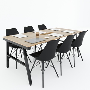 Aconcept HBAC047 Minimalist <b>Office</b> Furniture 180x90cm Plywood Wood with Melamin Finish Iron Legs Bn Hp - Product Image 2