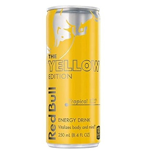 Pack de 12 canettes de Red Bull Energy Drink saveur fruits tropicaux, 250 ml, formule sans gluten, sans lactose et sans produits laitiers, export. - Product Image 6
