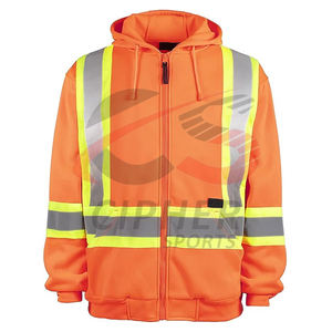 Hot Sale Hi Vis <b>Men</b> High Reflective <b>Work</b> Wear <b>Hoodies</b> Traffic Custom Best Selling Basics Cotton Blended Hi Vis <b>Work</b> Wear <b>Hoodies</b> - Product Image 1