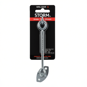 Gancho para Tormentas VORMANN de 200 mm, de Acero Galvanizado en Azul, con Placa de Anclaje para Atornillar, Paquete de 5 - Product Image 3