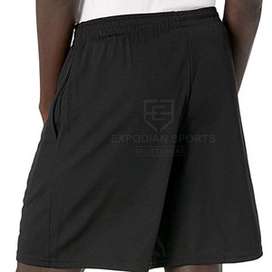 Pantalones cortos de MMA ligeros de secado rápido con cintura elástica media informal sólida de poliéster 100% al por mayor para venta en línea - Product Image 2