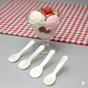 Cucharas Pequeñas de Concha Blanca Orgánica, Cucharas de Nácar Natural de Alta Calidad para Comida de Bebé, Café y Té - Product Image 5