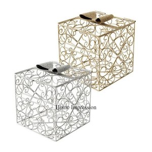 ศิลปะดีไซน์เนอร์สุดสร้างสรรค์ที่ทันสมัยงานศิลปะ & งานฝีมือลวดโลหะสีเงิน & กล่องการ์ดของขวัญแต่งงานอะคริลิคใสใสใส - Product Image 4