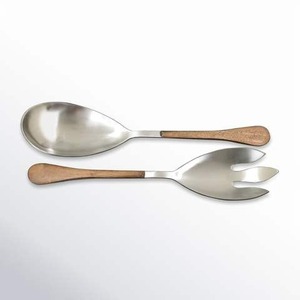Juego de servidor de ensalada moderno de acero inoxidable con acabado elegante y forma elegante ideal para bodas o eventos festivos - Product Image 3