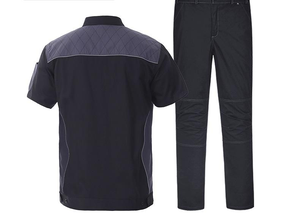 ชุดทำงานแบบมีกระเป๋า2ชิ้นเครื่องแบบกลศาสตร์ทนทานชุดทำงานสำหรับฤดูร้อน - Product Image 4