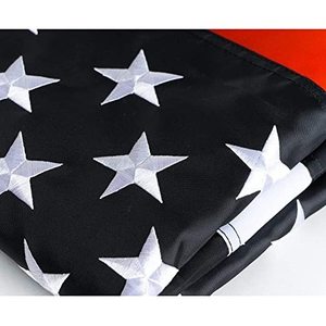 Drapeau de la Ligne Rouge Fine pour Pompier, 2x3, d'extérieur, avec étoiles brodées et bandes cousues, en hommage aux premiers intervenants, bannière robuste USA TOP - Product Image 5
