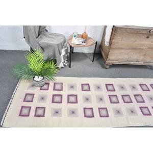 Modern Vintage Turkish <b>Rug</b> 27x93ft Beige Purple Classic 10mm Wool Latex Backing for Living Room <b>Bedroom</b> Rectangle Patchwork - Product Image 2