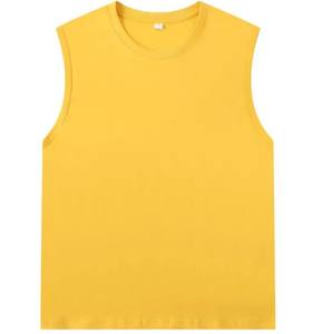 Haute qualité hommes Singlet sans manches solides gilets Fitness Gym t-shirt respirant coton hommes débardeurs - Product Image 5
