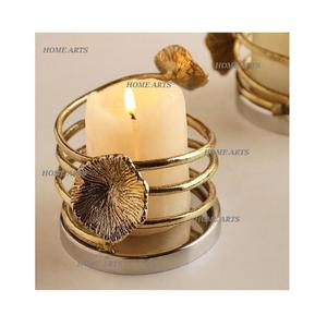 Porte-bougies décoratifs en aluminium à motif de feuilles, qualité supérieure, taille personnalisée, fabriqués en Inde - Product Image 4
