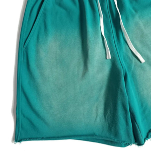 2026 New Arrival <b>Men</b> Green Acid Washed Fleece Casual <b>Shorts</b> With Drawstrings <b>For</b> Sale <b>Men</b> Printed Casual <b>Shorts</b> OEM Service - Product Image 5