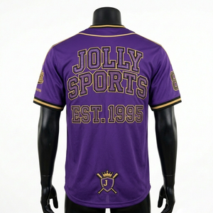 Maillot de baseball pour homme 100% coton, coupe ample, 180 GSM, maille respirante en polyester, jaune, noir, bordure personnalisée, logo brodé - Product Image 6