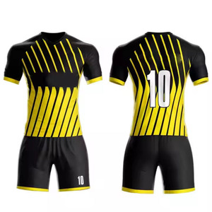 ชุดเสื้อทีมฟุตบอลของผู้ชายชุดเสื้อสโมสรสีทึบพิมพ์ซับลิเมชันตามสั่ง - Product Image 1