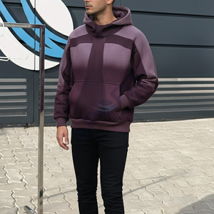 Wholesale 100% Cotton Men's Pullover Hoodies <b>Oversized</b> Custom Print Sun Faded Eco-Friendly <b>Fleece</b> High Quality <b>Hoodie</b> - Product Image 3