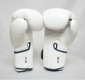 Guantes de Boxeo Blancos con Cierre de Velcro Personalizados al Precio Más Bajo OEM, Guantes de Combate Duraderos para Sparring, Entrenamiento de Gimnasio y Fitness CP-BG-03 - Product Image 1