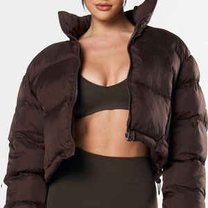 Chaqueta de Invierno al por Mayor para Mujer, Abrigo Clásico de Moda, Chaqueta Corta con Logo Personalizado, Chaqueta Bomber Acolchada de Algodón para Mujer - Product Image 1