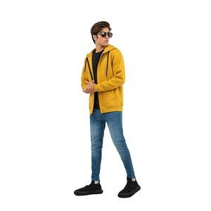 Sudadera con Capucha y Cremallera con Logotipo Personalizado ODM 2024 para Hombre, Alta Calidad, 100% Algodón, Estilo Urbano Holgado, Estampado SFS-MH-013 - Product Image 3