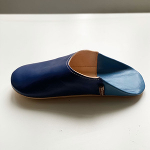 Ciabatte <span class=keywords><strong>da</strong></span> <span class=keywords><strong>donna</strong></span> <span class=keywords><strong>in</strong></span> stile marocchino <span class=keywords><strong>blu</strong></span> Babouche morbide scarpe <span class=keywords><strong>da</strong></span> casa per interni <span class=keywords><strong>in</strong></span> vera pelle per l'inverno piatto caldo con posizione di soletta - Product Image 3