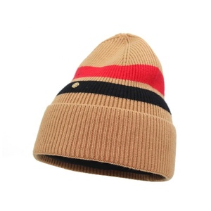 Gorro de invierno con logotipo bordado 3D personalizado, gorros de punto de calavera acrílica Unisex 100% para hombres y adultos con diseño liso con logotipo personalizado - Product Image 2