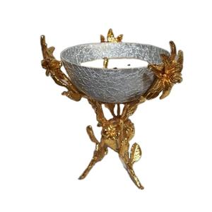 Bol de service avec support en Aluminium de forme ronde ustensiles de cuisine dîner hôtel Restaurant couleur argent dattes & fruits secs bols de table - Product Image 1