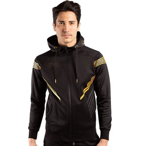 Sudadera con capucha para hombre, 100% algodón, corte regular, cremallera completa, para gimnasio, con logo personalizado, OEM, estilo urbano, fitness, al por mayor - Product Image 1