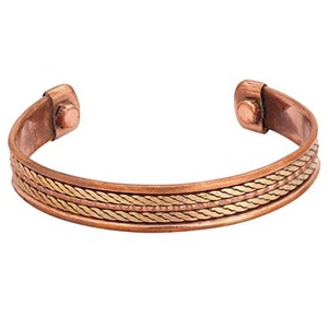 Elegantes Pulseras de Moda de cobre hechas a mano, joyería curativa detallada intrincada para brazaletes elegantes de estilo de bienestar - Product Image 4
