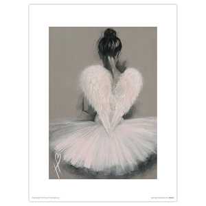 Impresión artística contemporánea de diseño abstracto de Hazel Bowman con alas de ángel - Product Image 1