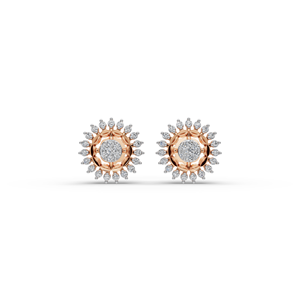 Pendientes de Diamantes Cultivados en Laboratorio con Halo de Rayos de Sol, Joyería Única y Etérea - Product Image 6