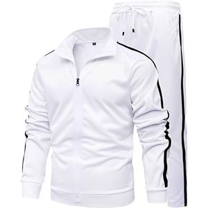 Ropa deportiva informal atlética de 2 piezas para hombre, chándal para correr de invierno con cremallera completa, ropa de abrigo transpirable tejida para entrenamiento - Product Image 6